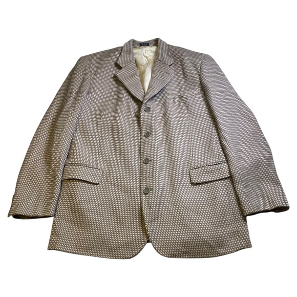 R Raspinni Uomo Brown Blazer, 44L - Picture 3 of 9